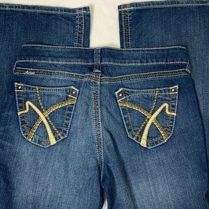 Ariat Denim Turquoise Jeans 30L Dark Wash Boot Cut